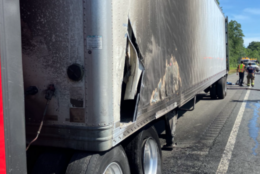 tractor trailer fire aftermath