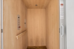View of the passenger elevator at 1524 33rd St. in Northwest