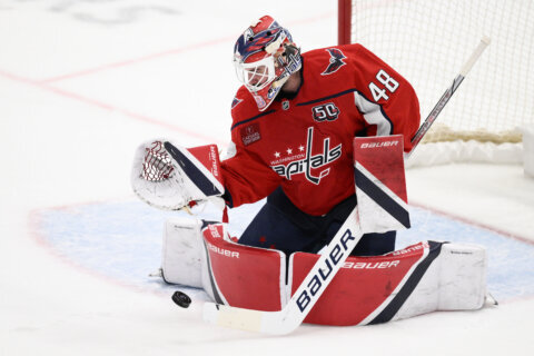 Capitals goalie Logan Thompson is expected to miss at least a couple of games with injury