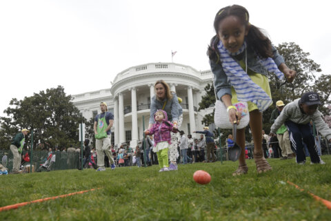 Children participate in the annual White House Easter Egg Roll