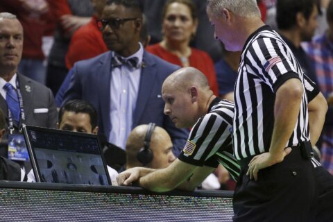 Out-of-bounds plays could be reviewed only by coach challenge under NCAA rules panel recommendation