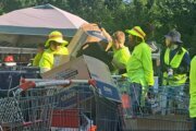 Spring E-CARE event in Arlington means a long line of cars