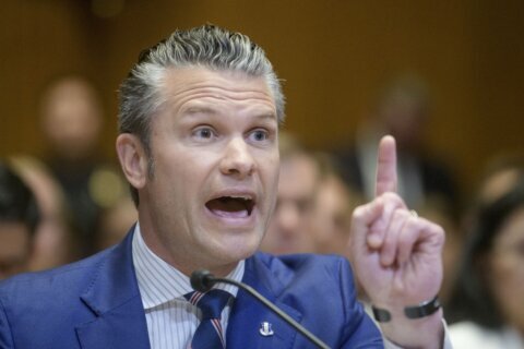 The Latest: Hegseth taking questions as Trump demands Iran’s surrender to Israel